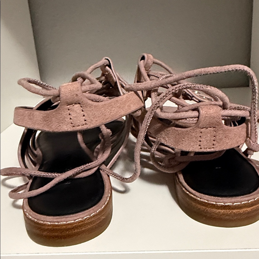 *NEW* Rebecca Minkoff Dusty Mauve Suede Strappy Sandals Size 7 - Picture 6 of 9